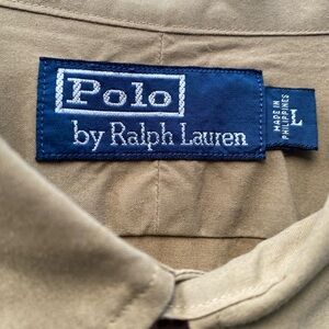 POLO by Ralph Lauren Khaki Long-sleeve Shirt Size Large